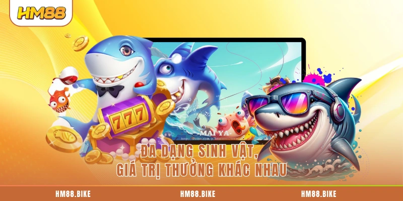 Đa dạng sinh vật, giá trị thưởng khác nhau